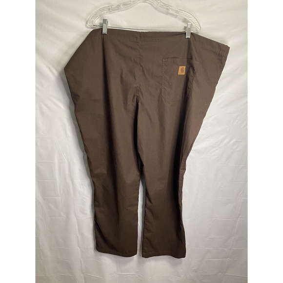 NWT Carhartt Mens C50001 Brown Scrub Pants Draw String Size Regular 2XL - Picture 2 of 4